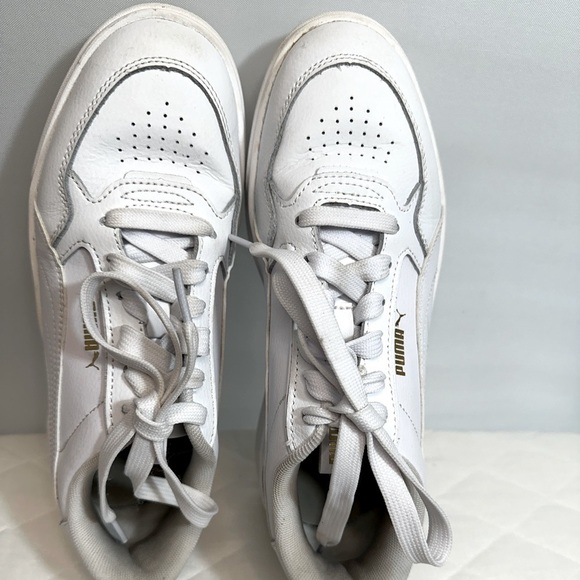 Puma Karmen Rebelle Womens Size 8.5 Casual Platform Sneakers Shoes White Logo - Picture 5 of 16